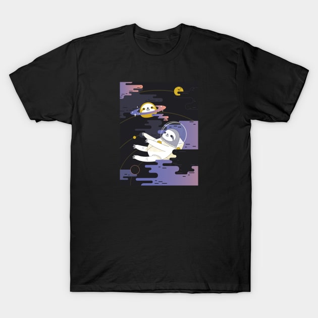 Sloth Astronaut T-Shirt by Noristudio